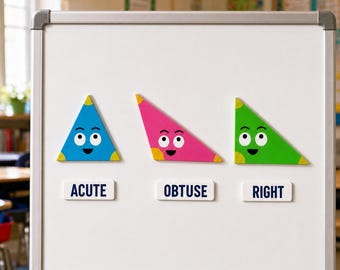 Juego de triángulos magnéticos AngleQuest, clasificación de ángulos agudos, obtusos y rectos, material didáctico de geometría, para el hogar y el aula, grados 3-5.