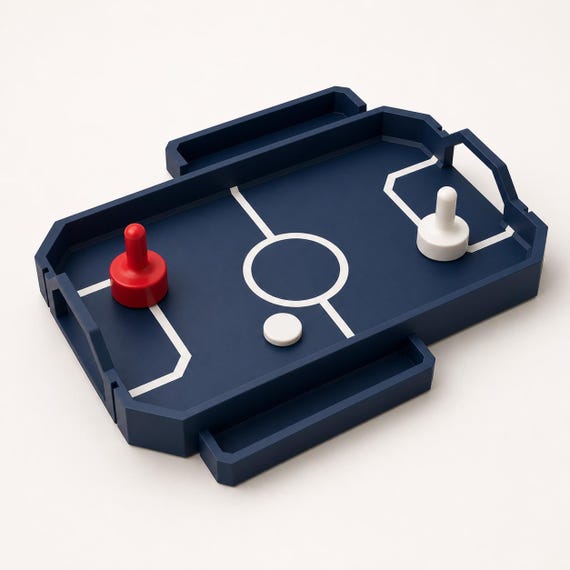 RinkRush Table Hockey Duel, Two Player Mini Hockey Game, Portable Desk Arcade Toy, Family Game Night Gift, 5 Colorways