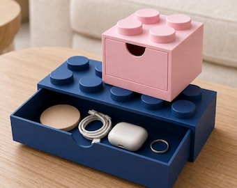 Cajones de almacenamiento modulares apilables, organizador de escritorio modular, almacenamiento para manualidades y joyería.