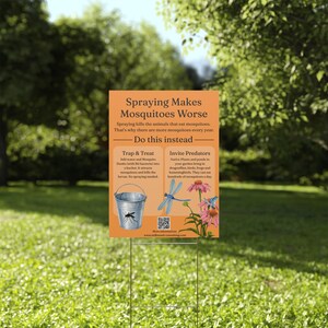 Spraying Makes Mosquitoes Worse  |  Yard Sign | 18x24