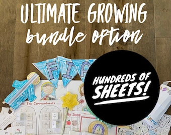 DIGITAL GROWING BUNDLE lazy liturgical living activity sheets coloring pages for kids adults pdf homeschool printables curriculum catholic