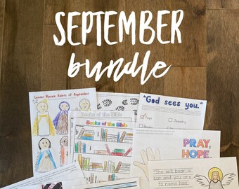 SEPTEMBER BUNDLE lazy liturgical living activity sheets coloring pages for kids adults pdf homeschool printables curriculum catholic