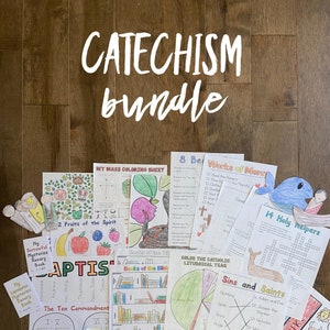 CATECHISM BUNDLE lazy liturgical living activity sheets coloring pages for kids adults pdf homeschool printables curriculum catholic