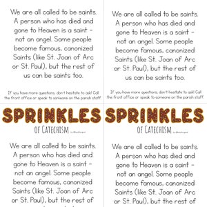 Sprinkles of Catechism catholic resource parishes printables Christian gifts for priest church banners donut art Jesus educational posters image 5