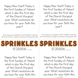 Sprinkles of Catechism catholic resource parishes printables Christian gifts for priest church banners donut art Jesus educational posters image 4