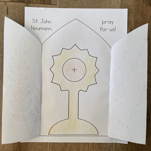 St. John Neumann tabernacle printable coloring page sheet lazy liturgical year catholic resources for kids feast day prayer activity jesus