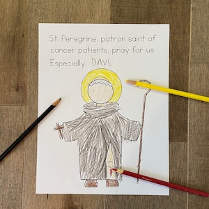 St peregrine cancer patient printable coloring page sheet lazy liturgical year catholic resources for kids feast day prayer activities jesus