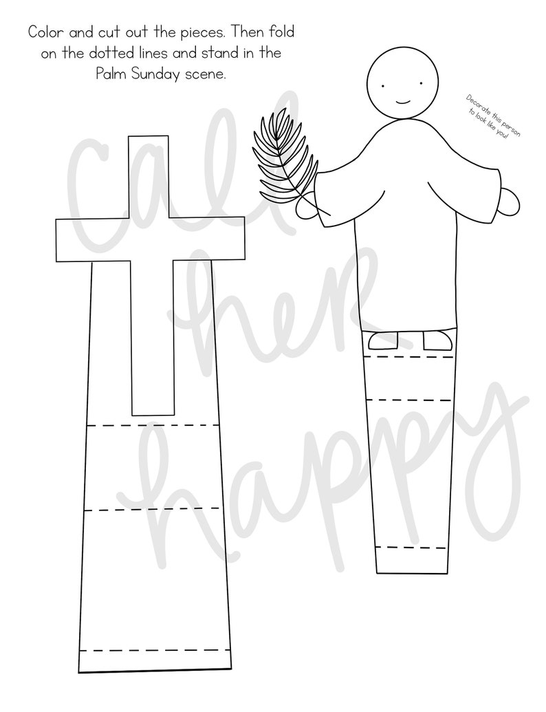 Palm Sunday Passion Holy Week coloring page sheet lazy liturgical year catholic resources for kids feast day holiday prayer activity Jesus image 3