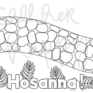 Palm Sunday Passion Holy Week coloring page sheet lazy liturgical year catholic resources for kids feast day holiday prayer activity Jesus image 4