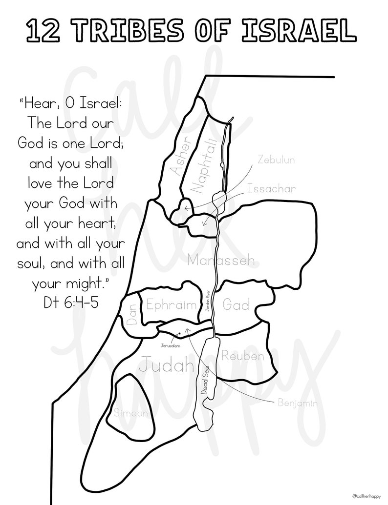 Donation: Tribes of Israel pray for Israel printable coloring page sheet liturgical year catholic resources kids prayer activities jesus image 2