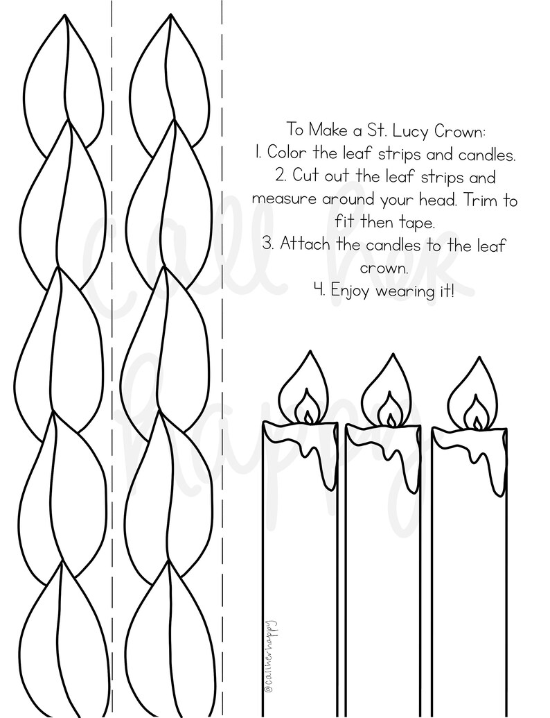 st-lucy-crown-christmas-printable-coloring-page-sheet-lazy-etsy-m-xico