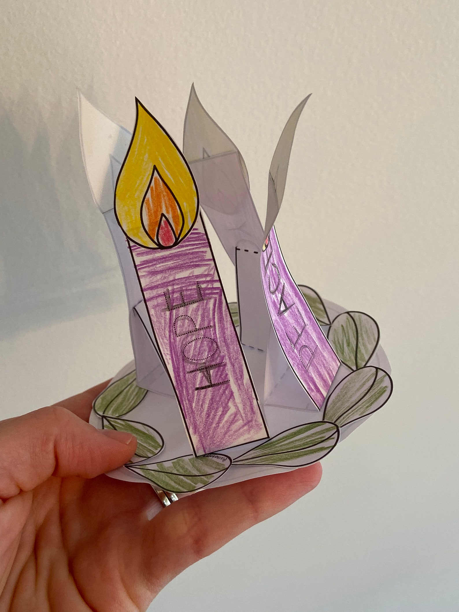 Advent Wreath Christmas Printable Coloring Page Sheet Lazy - Etsy