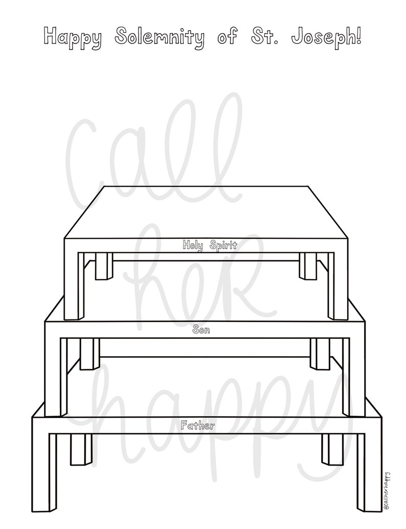 St. Joseph altar Italian printable coloring page sheet lazy liturgical year catholic resources for kids feast day prayer activities jesus image 2