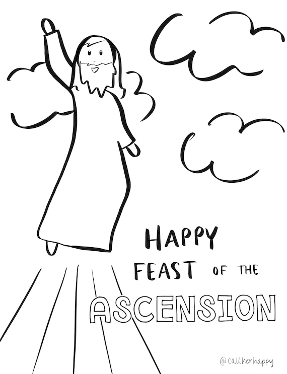 ascension coloring pages of jesus