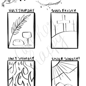 Holy Week Coloring Page Sheet Liturgical Year Catholic Resources for ...