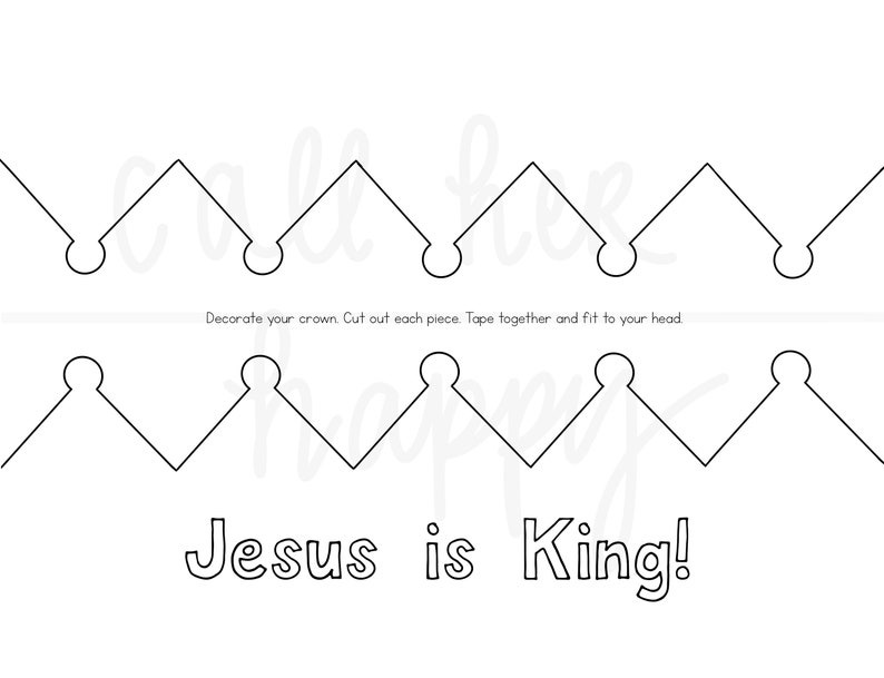 Jesus King Crown Coloring Page