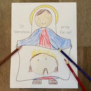 st veronica worksheet printable coloring page sheet liturgical year catholic resources for kids feast day prayer activities jesus