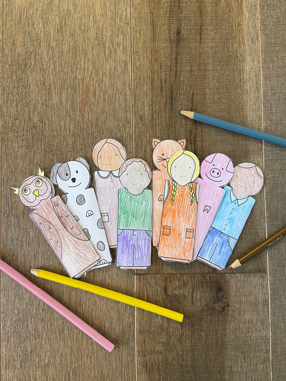 animal-people-family-bible-story-finger-puppets-worksheet-etsy