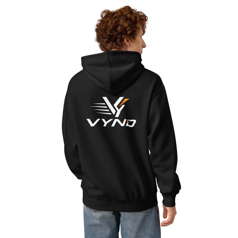 VYND Oversized Box Hoodie, Heavyweight Boxy Gym Hoodie, Oversized Streetwear Pullover, Athletic Back Print Sweatshirt (Unisex)