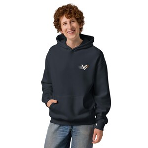 VYND Oversized Box Hoodie, Heavyweight Boxy Gym Hoodie, Oversized Streetwear Pullover, Athletic Back Print Sweatshirt (Unisex)