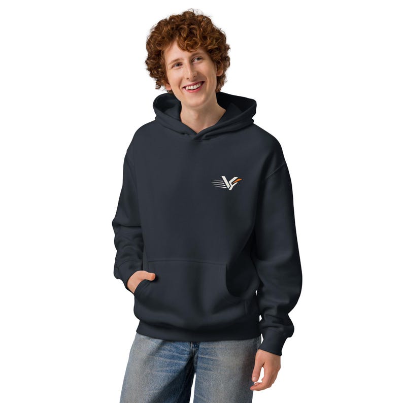 VYND Oversized Box Hoodie, Heavyweight Boxy Gym Hoodie, Oversized Streetwear Pullover, Athletic Back Print Sweatshirt (Unisex)
