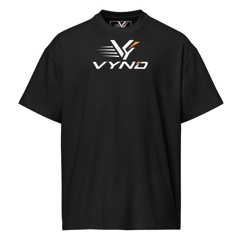 Black VYND oversized pump cover tee