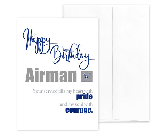 Air Force Military Happy Birthday Greeting Card USAF PRIDE - Etsy