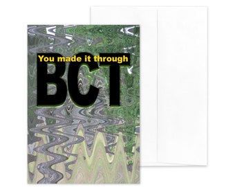 BCT CONFIDENCE - US Army Enlisted Military Boot Camp Graduation Greeting Card - 5” x 7” Includes Envelope