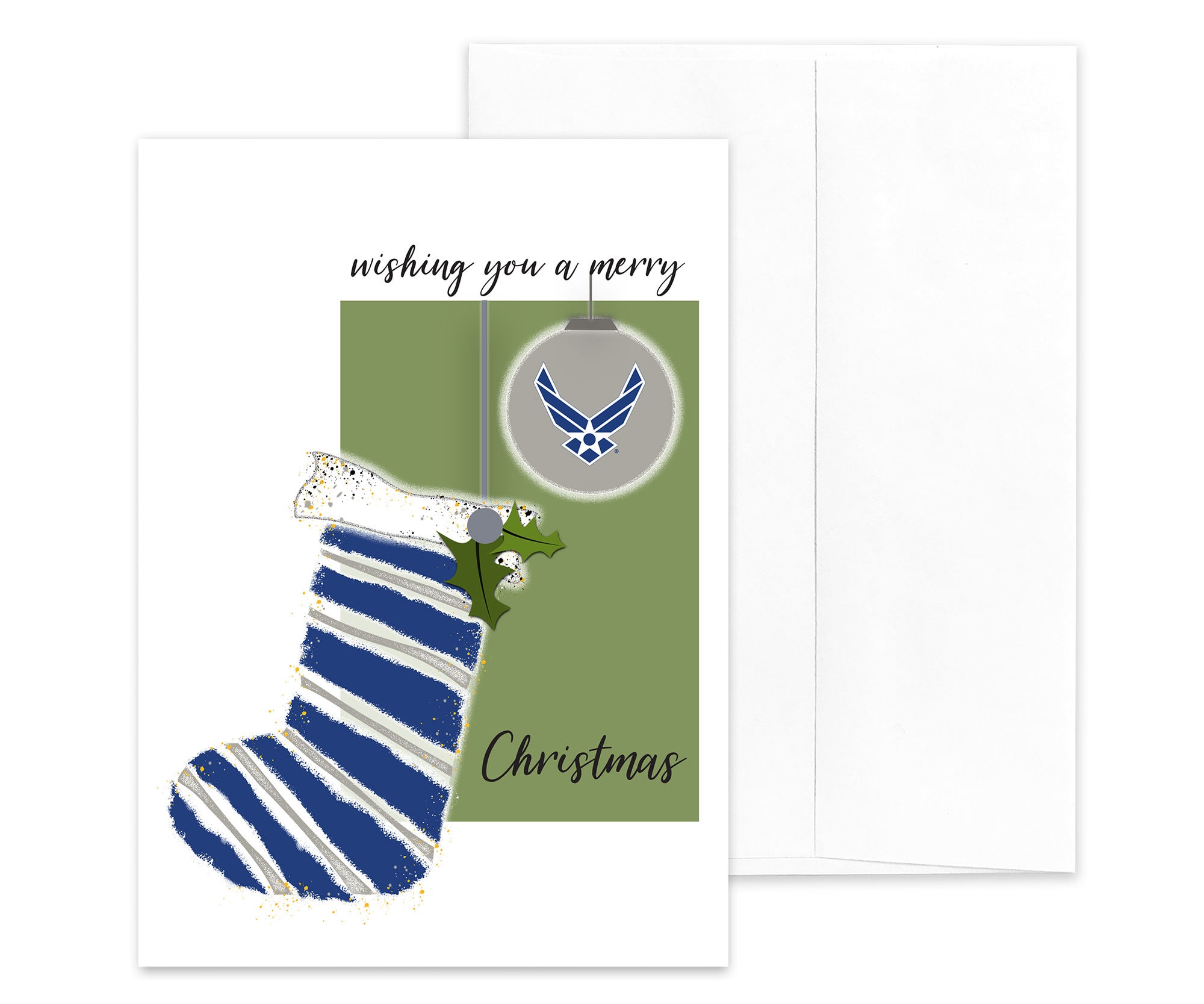 MERRY USAF AIRMAN Air Force Military Christmas Greeting Card Etsy UK