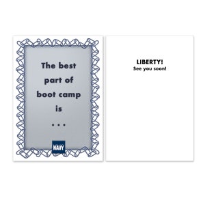 Navy  USN Enlisted Military Boot Camp Greeting Cards  Mixed image 5