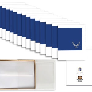 USAF Note Cards | Bulk Notecard For Airmen and Air Force Wives | Blank Inside | 2MyHero