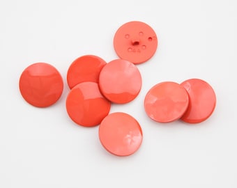 Red Large Vintage Design Shank Plastic Buttons