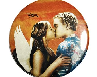 ROMEO and JULIETTE 2.25” Metal Pin/Button, Mirror, Magnet, Bottle Opener, Keychain - The Perfect Gift! Choose your Back!