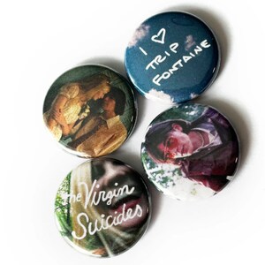 THE VIRGIN SUICIDES Set of Four 1" Metal Pinback Buttons