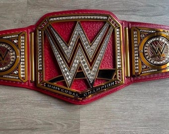 Red Universal Replica Wrestling Championship Title Belt 4MM Replica Adult