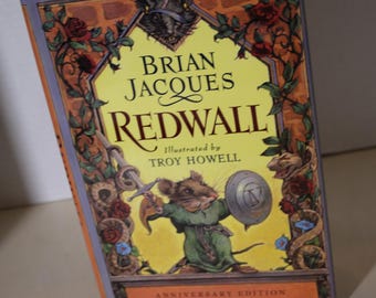 Brian Jacques Redwall Anniversary Edition Book, Troy Howell Illustrations, 1997 First Edition