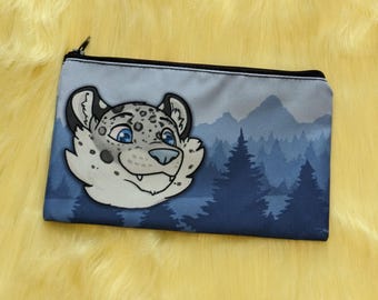 Snow Leopard Zipper Bag