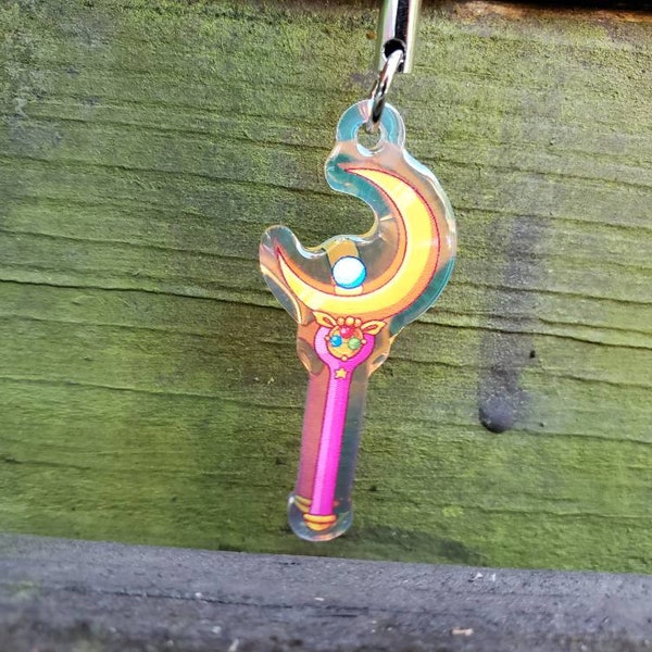 2" Sailor Moon Wand Acrylic Phone Charm Keychain