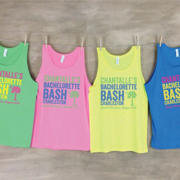 Bachelorette Bash Neon Tank Tops, Bachelorette Beach Tanks, Holiday Tank Tops, Bachelorette Party Tank Tops, Bride Neon Tank, Beach Tops Set