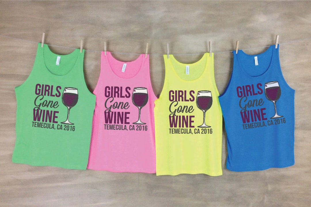 Girls Gone Wine Personalized Bachelorette Beach Tank Sets With Etsy