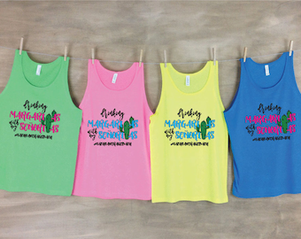 Drinking Margaritas with my Senoritas Bachelorette Party Beach Tanks