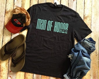 Man of Honor Shirt, Bridal Party Classic Droid with Date Wedding Party Shirt, Bachelor Party Shirt for Men, Bachelor Bash T-shirt