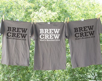 Brew Crew Beer Bachelor Shirt, Men's Shirt, Beach Party Shirt, Custom Bachelor Shirts, Groomsmen Shirts, Party Crew Shirts, Brew Crew Shirt