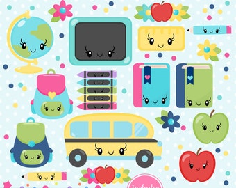 20FOR20, school kawaii clipart and teacher vectors for personal and commercial use