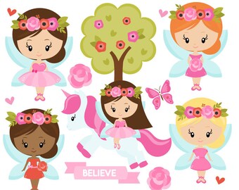 20FOR20, Fairy clipart, woodland clipart, pixie clipart, unicorn clipart, fairy png, fairy party, fairy printable for crafts and products