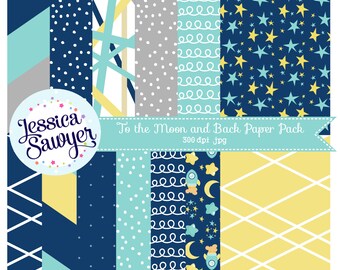 20FOR20, space digital papers or navy and yellow for planner stickers, products, and crafts
