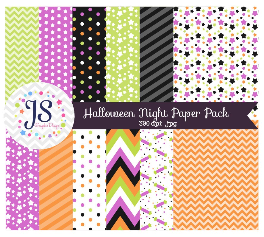 Download Instant Download Halloween Night Digital Paper Pack For Etsy