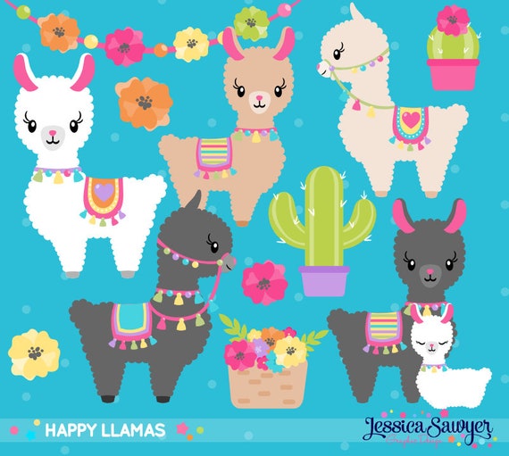 20FOR20, Llama clipart, llama png, alpaca clipart, llama printable, llama party for personal or commercial use Il_570xn