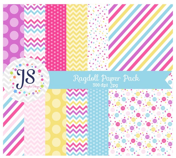 20FOR20, ragdoll paper back or sewing digital paper for a ragdoll party ...