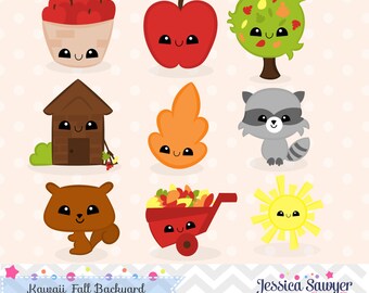 20FOR20, kawaii fall clipart and vectors for personal and commercial use